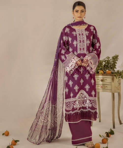 Adan Chikankari Designer Lawn Suit – Design No 4